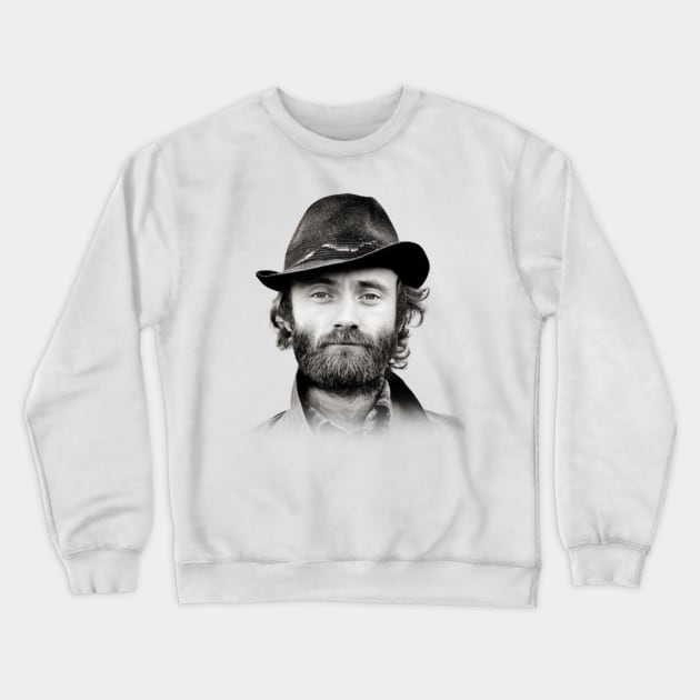 Phil Collins Black - Vintage Crewneck Sweatshirt by tamisanita